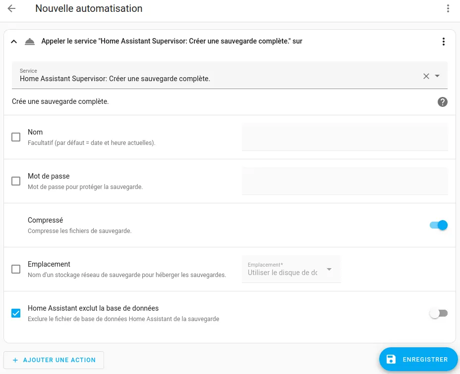 Automatisations des sauvegardes Home Assistant