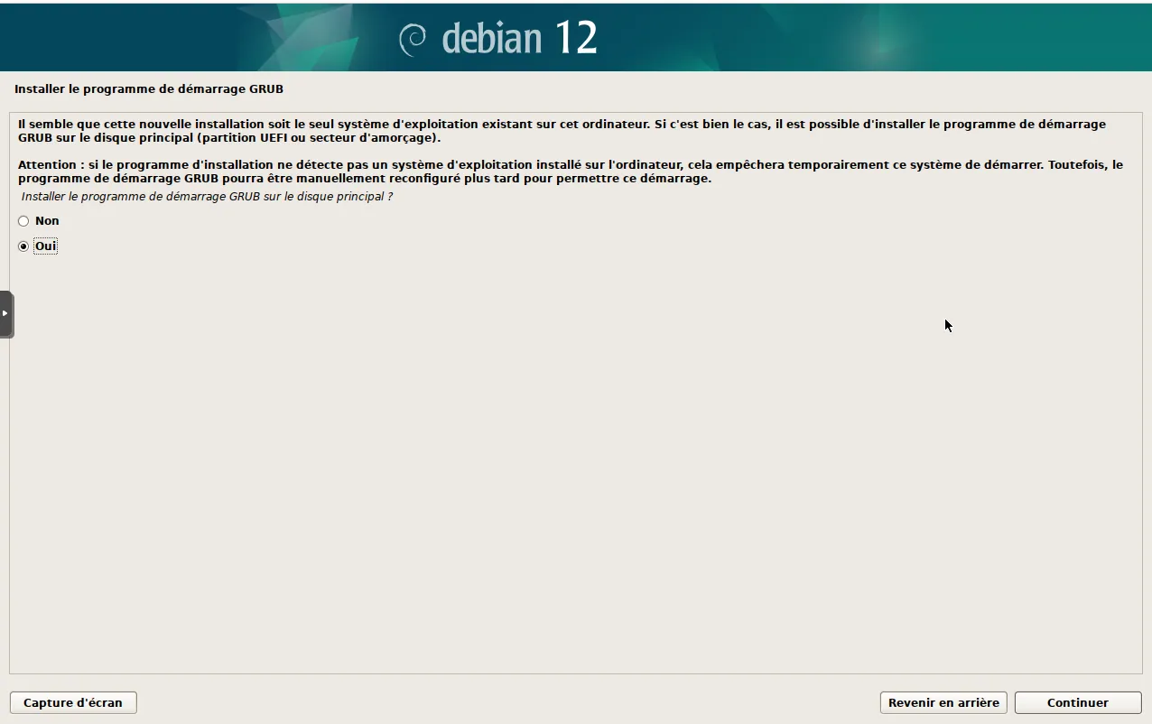 Installation du GRUB