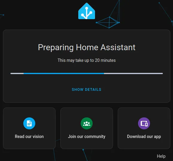 Démarrage de Home Assistant