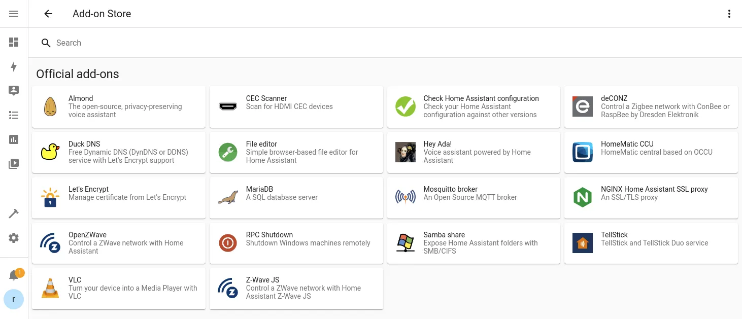 Home Assistant - Les modules complémentaires (Add-ons)