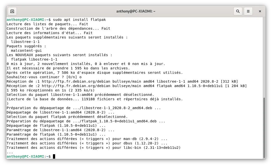 Installation Flatpak