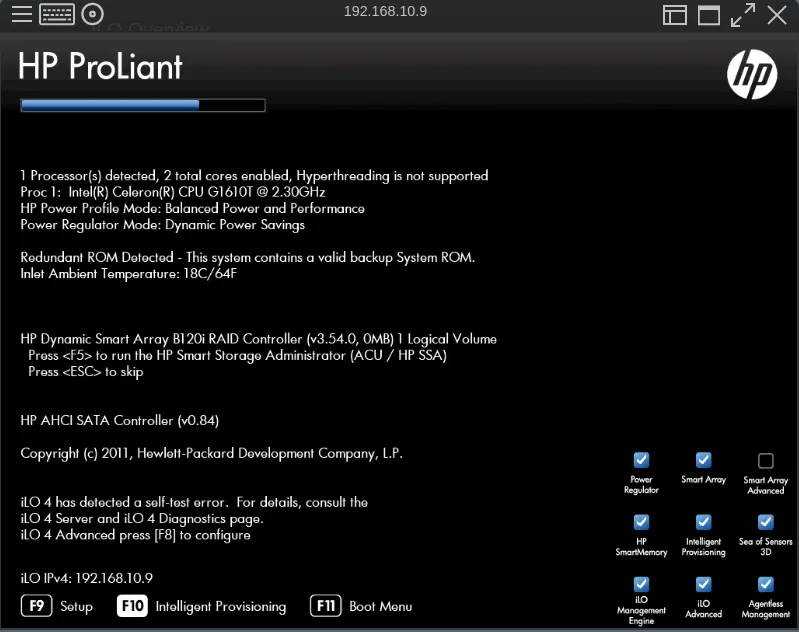 Interface de chargement HP