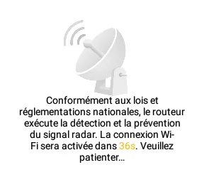 Le routeur examine les Radars autour de nous.