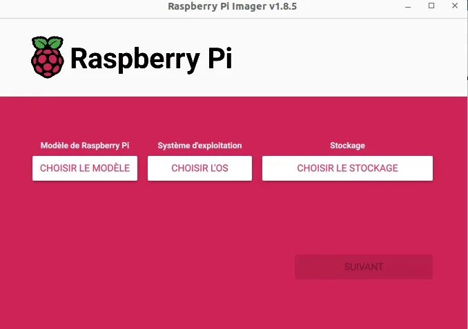 Raspberry Pi OS Lite depuis Imager